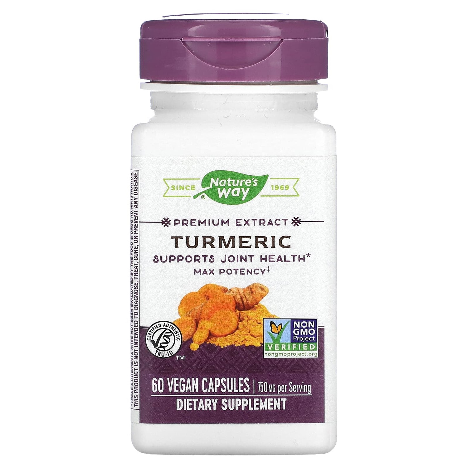 

Nature's Way Turmeric Standardized Max Potency 750 mg 60 Vegetarian Capsules