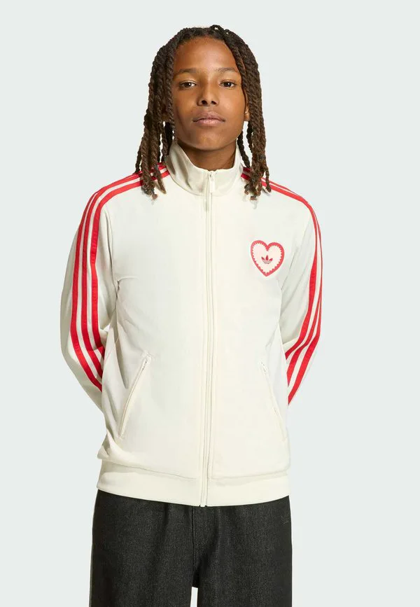 Спортивная куртка firebird с тренировочным ремнем Adidas Originals, Cream White Better Scarlet