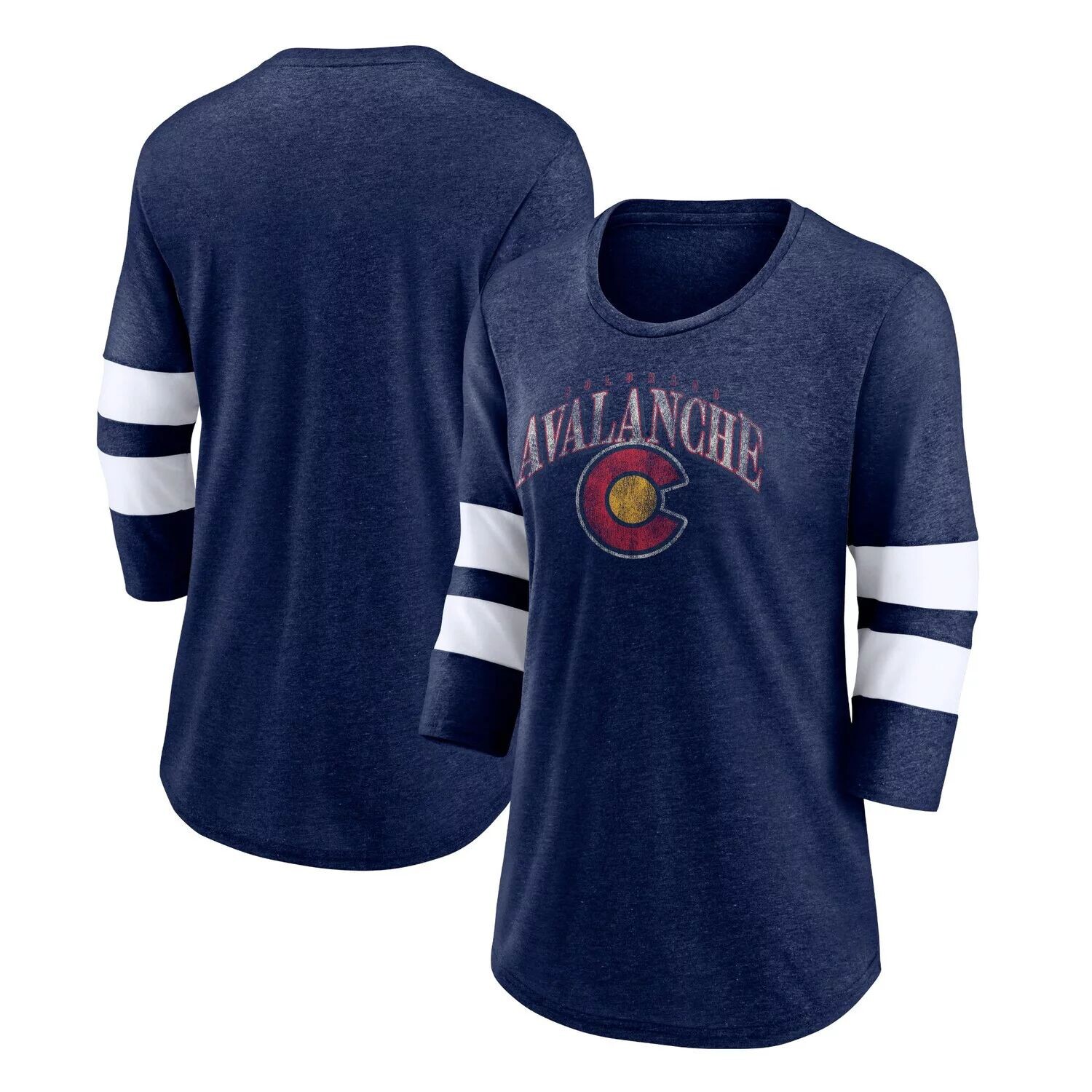 

Мужская футболка Fanatics с логотипом Heather Navy Colorado Avalanche Special Edition 2.0 Barn Burner с рукавами 3/4 Fanatics