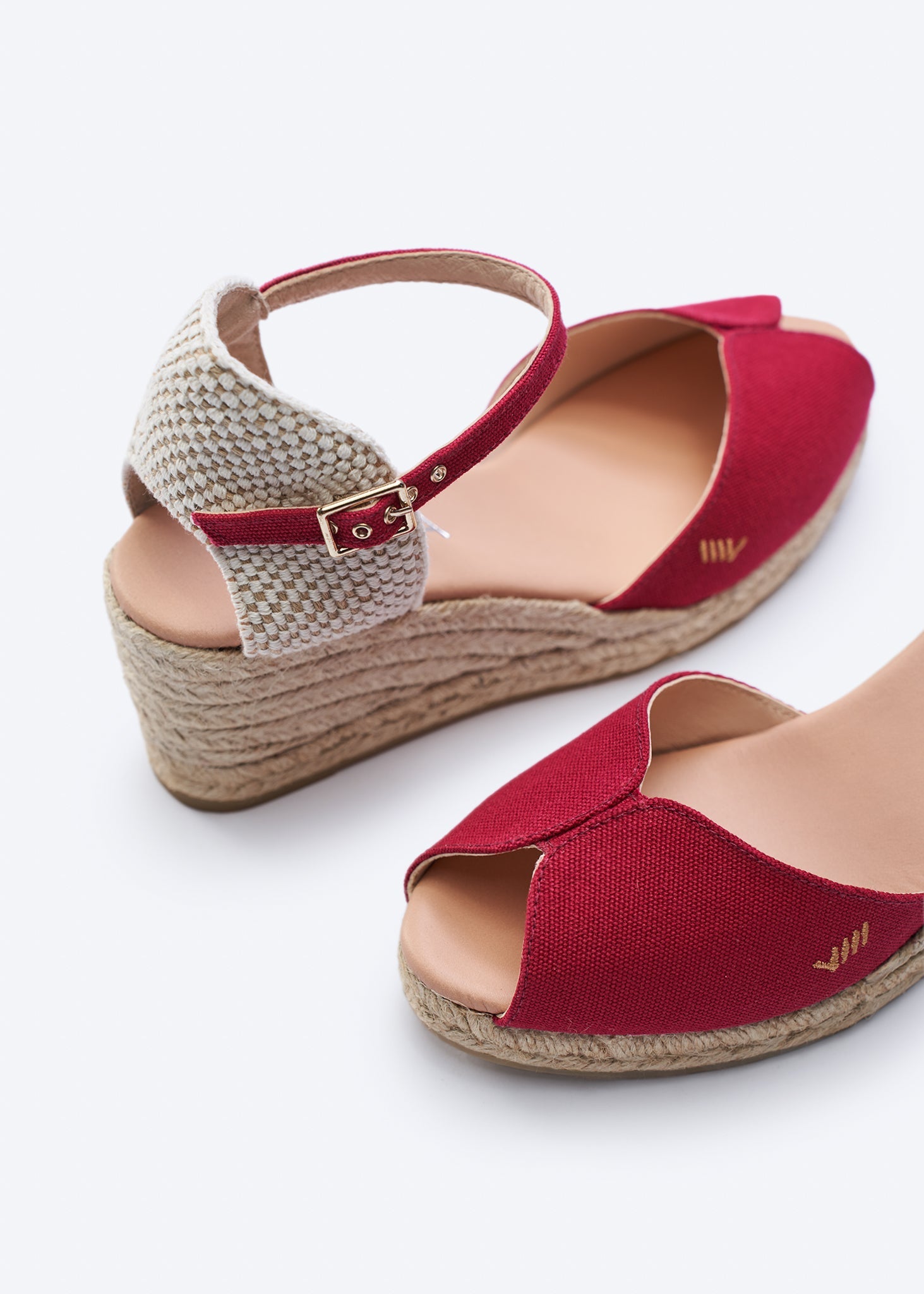 Sacova Limited Edition эспадрильи на клиновидной подошве из холста Viscata, Cherry — фото 4