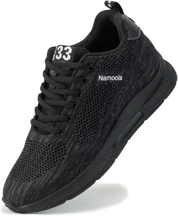 

Мужские невидимые кроссовки с увеличением роста Легкие спортивные обувь Нескользящие кроссовки с повышением роста на 6 см Namoola, черный