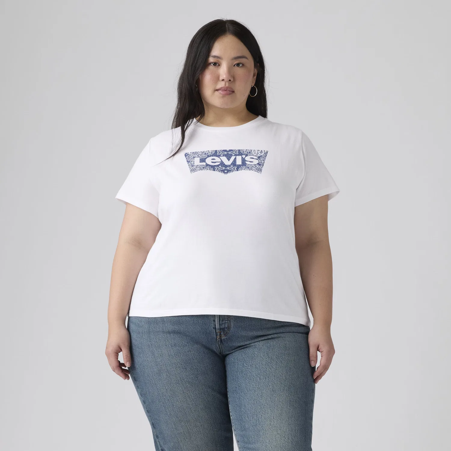 Футболка с идеальным логотипом (большого размера) Levi's, White — фото 3