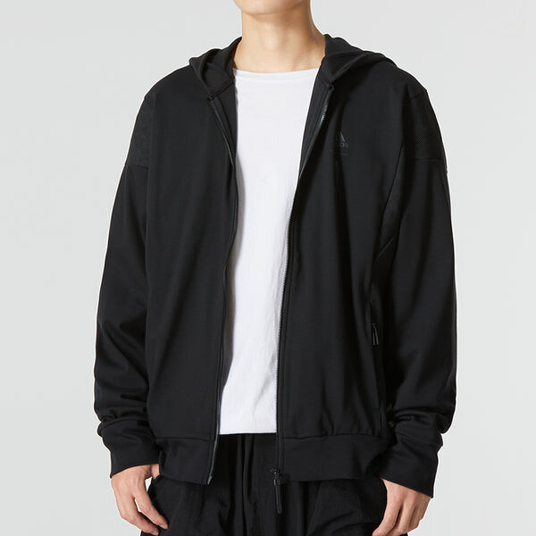 Куртка Men's adidas WJ PREM KN JKT Athleisure Casual Sports Hooded Solid Color Jacket Black, черный — фото 3