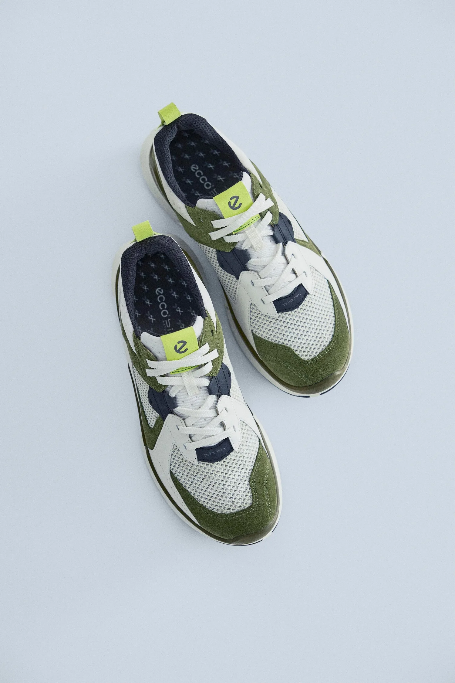 Мужские спортивные кроссовки ECCO Biom 2.2 из натуральной кожи для отдыха, ACORN / WHITE / SHADOW WHITE — фото 4