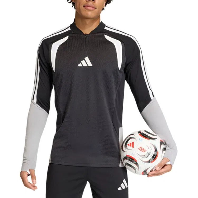 Футболка мужская Stand Collar Moderate, черная Adidas, Black — фото 3