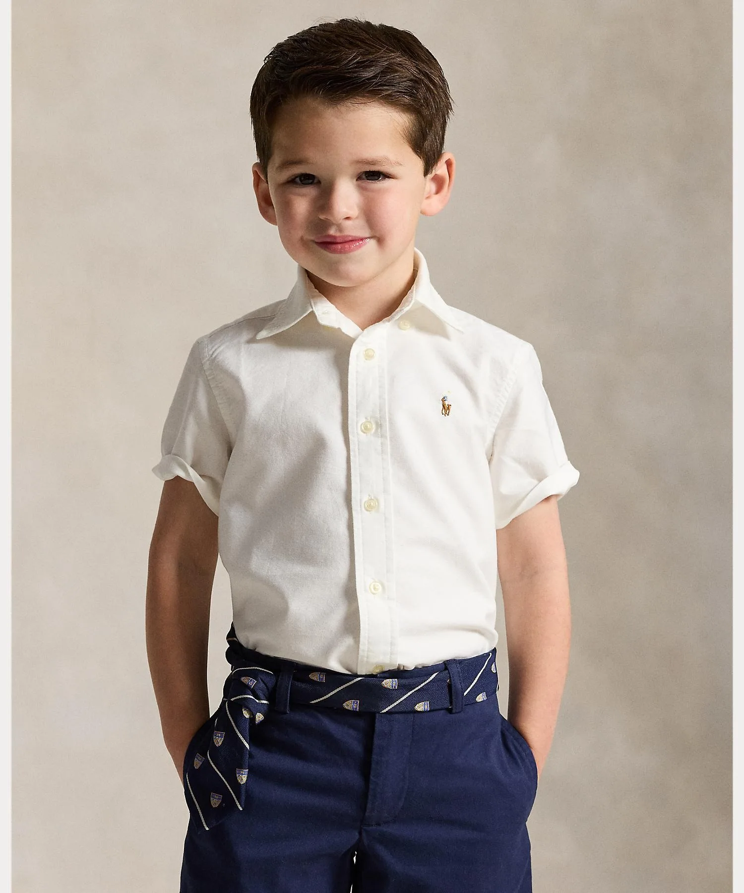 Детская рубашка POLO RALPH LAUREN CHILDRENSWEAR хлопковая