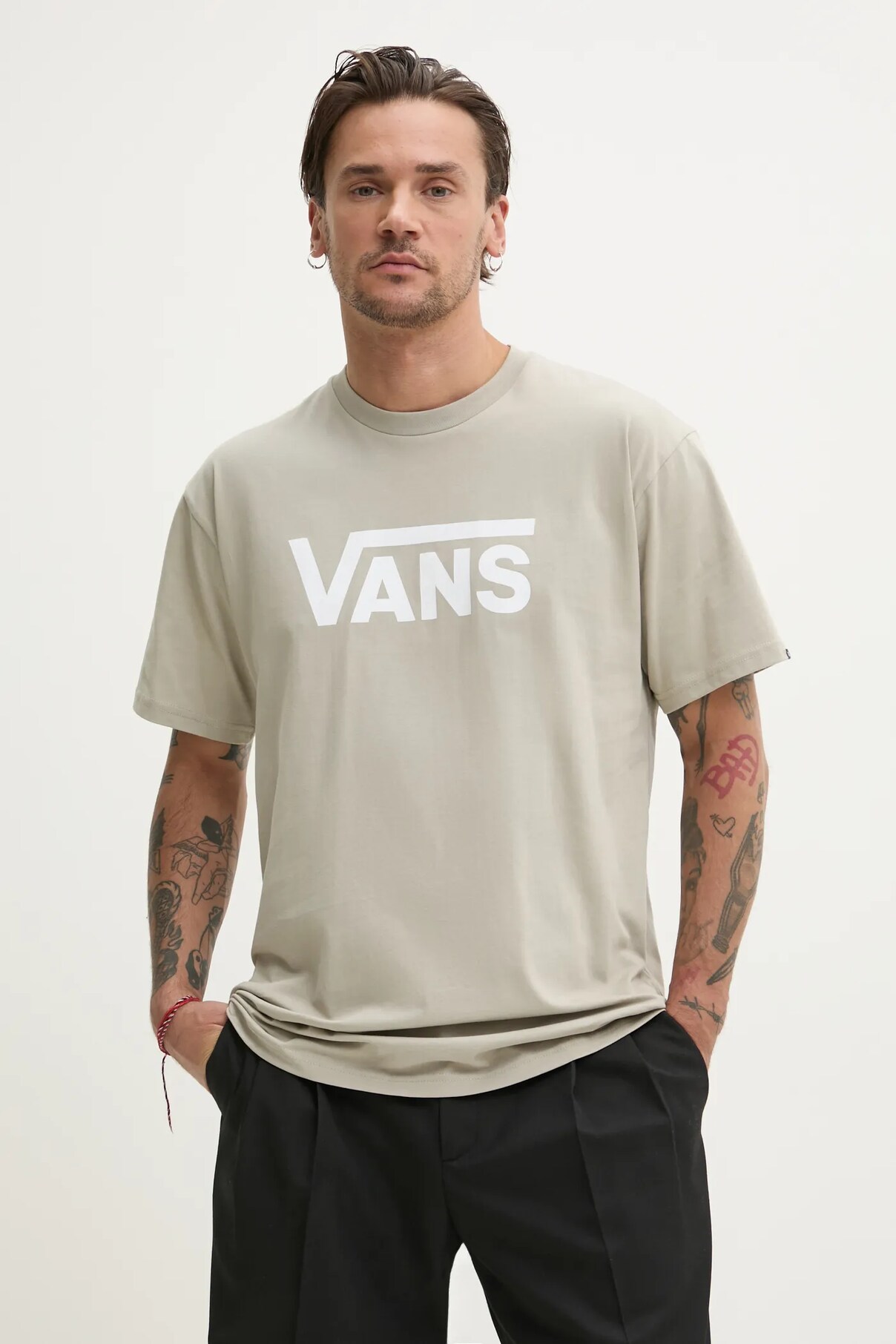 

Футболка из хлопка Vans, бежевый
