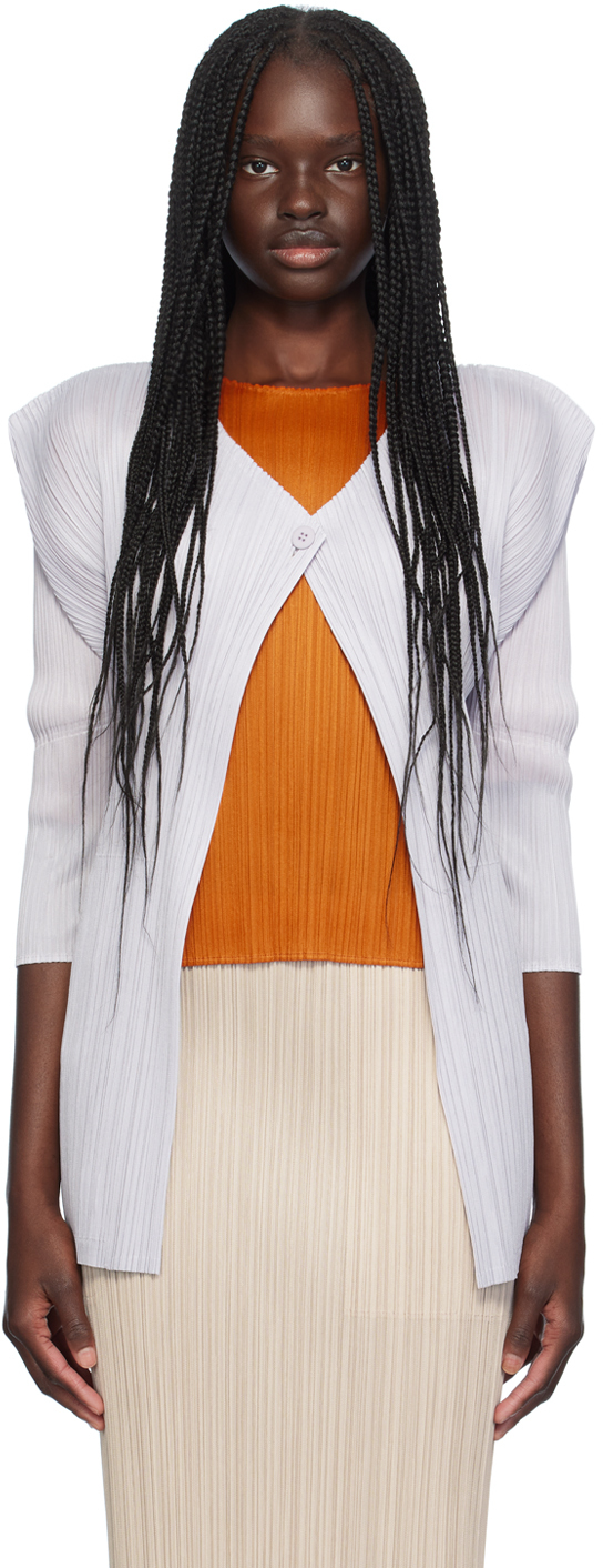 

Серый кардиган Monthly Colors на июль PLEATS PLEASE ISSEY MIYAKE