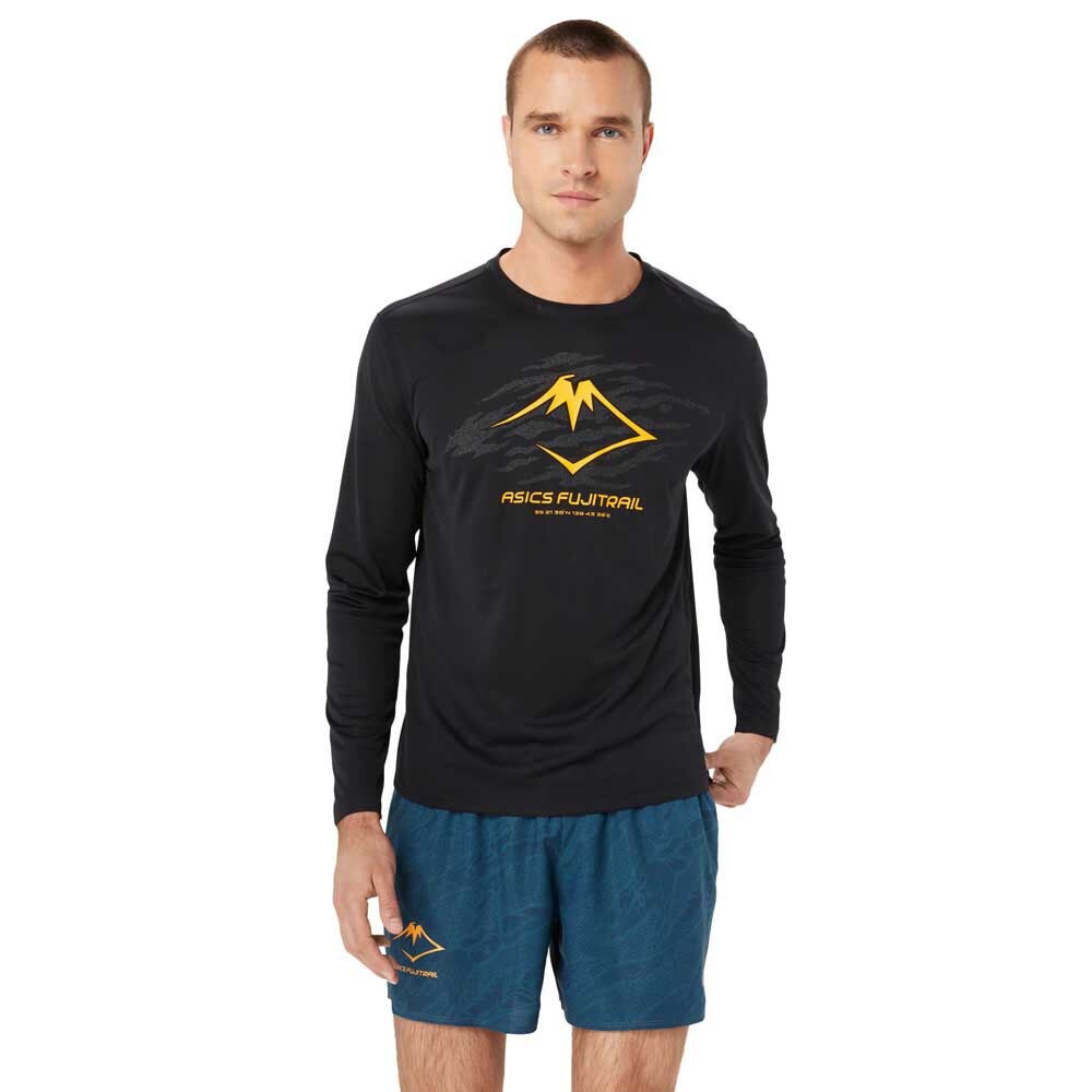 

Лонгслив Asics Fujitrail Logo, черный