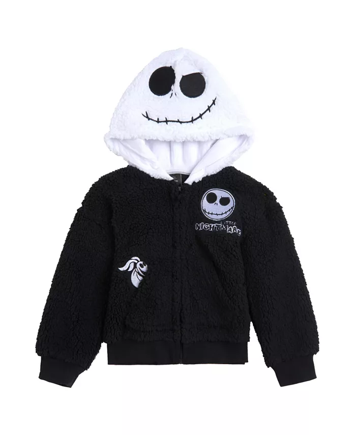 

Детская уютная худи с шерпой для мальчиков Baby Boys Cosplay Hoodie Cozy Sherpa Nightmare Before Christmas, черный