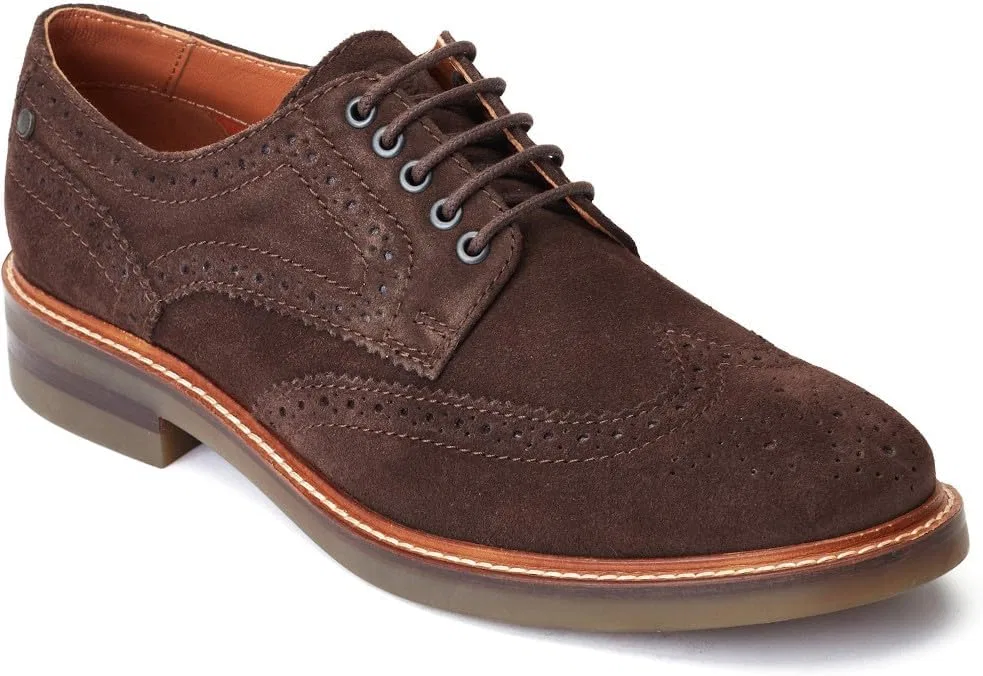 Мужские замшевые туфли-броги Base London Hatfield, Brown