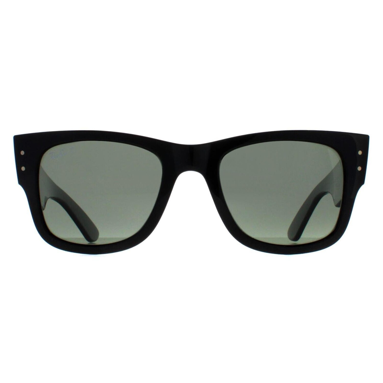 

Квадратный полированный черный зеленый поляризованный RB0840S Mega Wayfarer Ray-Ban, черный