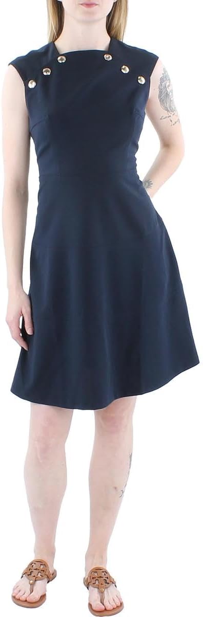 

Tommy Hilfiger Женское платье Tommy Hilfiger с облегающим кроем и расклешенной юбкой, Sky Captain