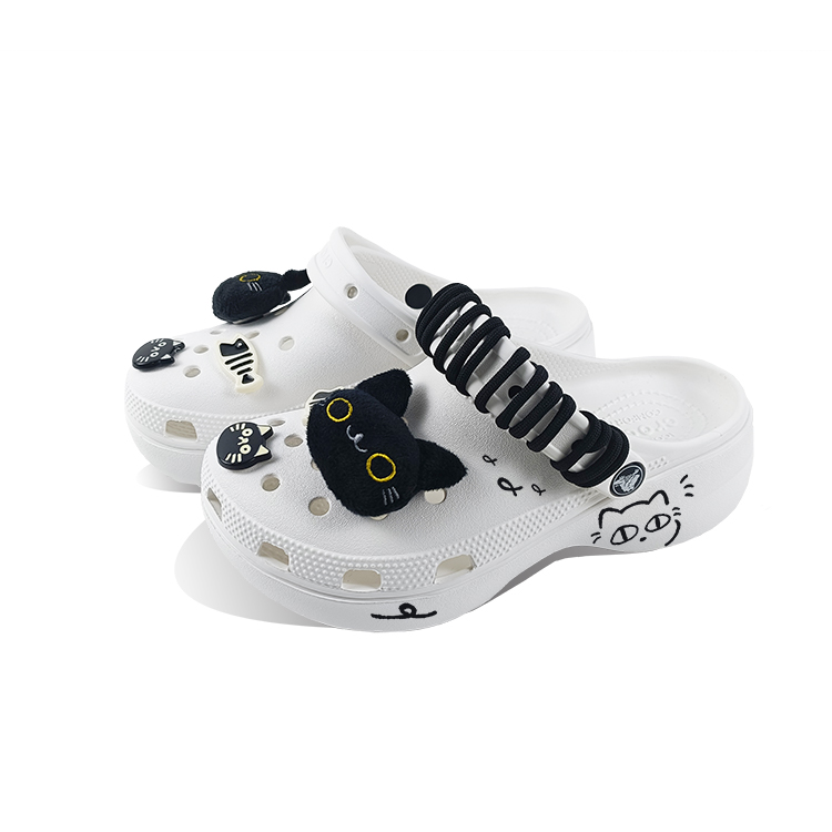 Crocs Классические туфли-сабо на платформе унисекс белого цвета