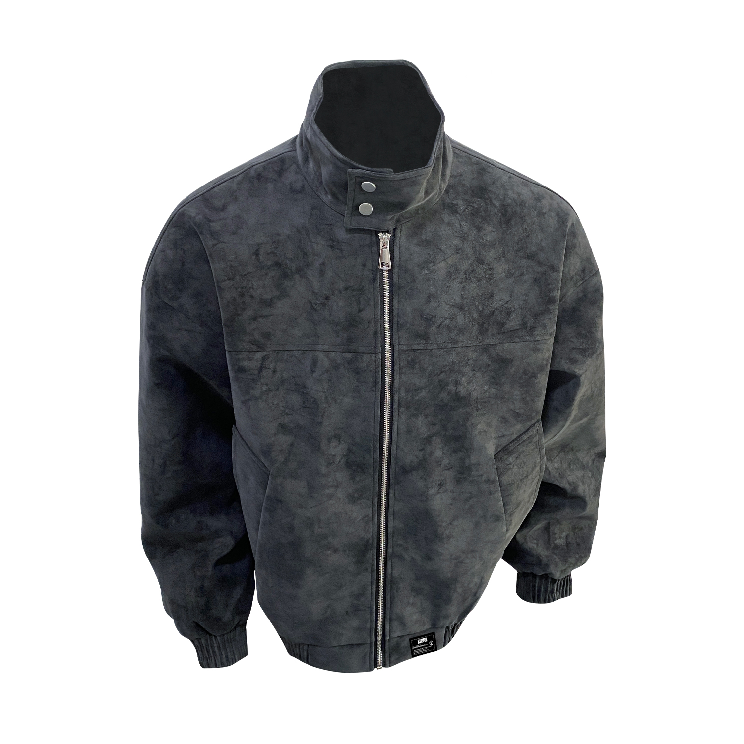 

Кожаная куртка Unisex Baseball Collar Moderate ZIAREL, черный