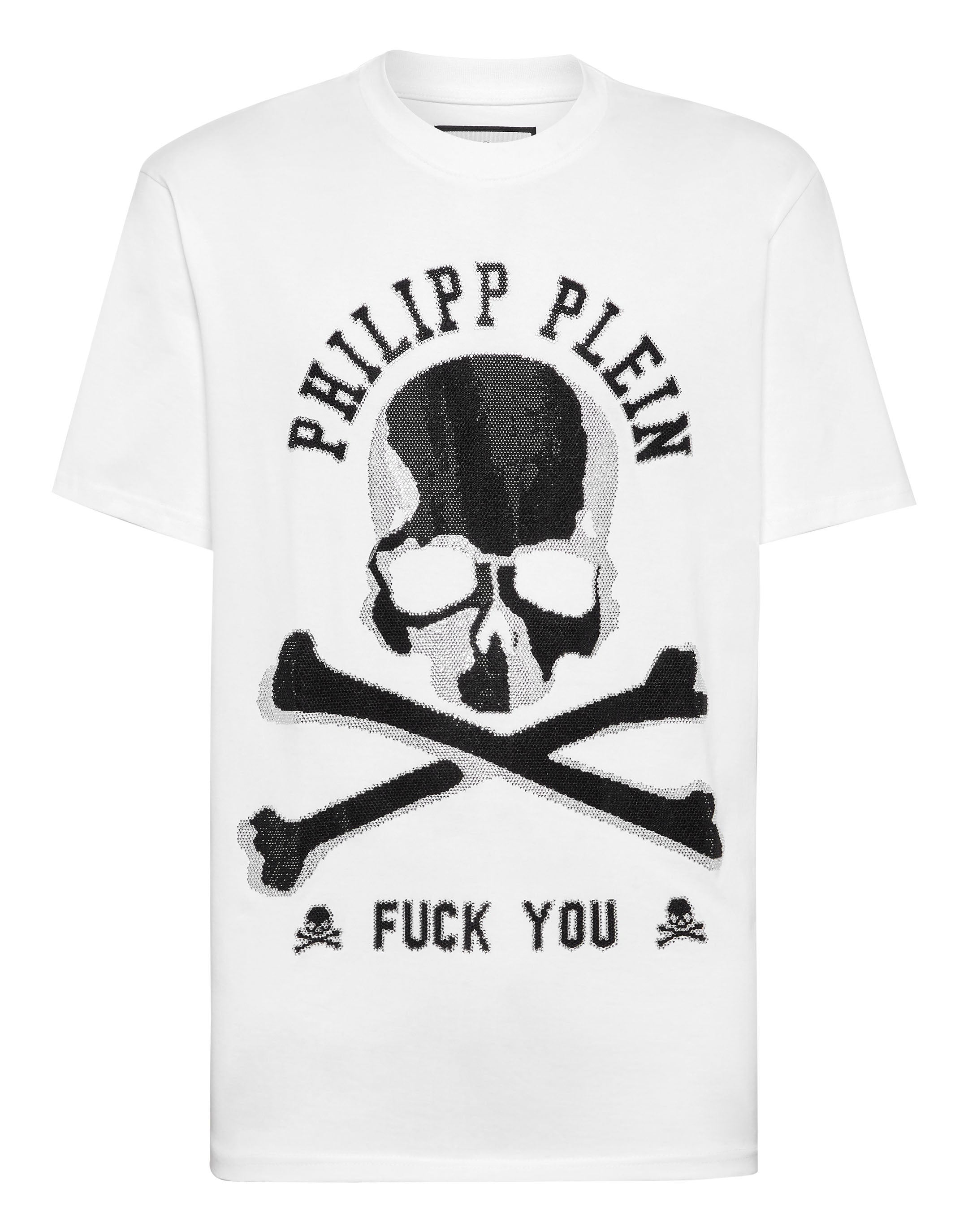 

Футболка с круглым вырезом SS Skull&Bones PHILIPP PLEIN, белый