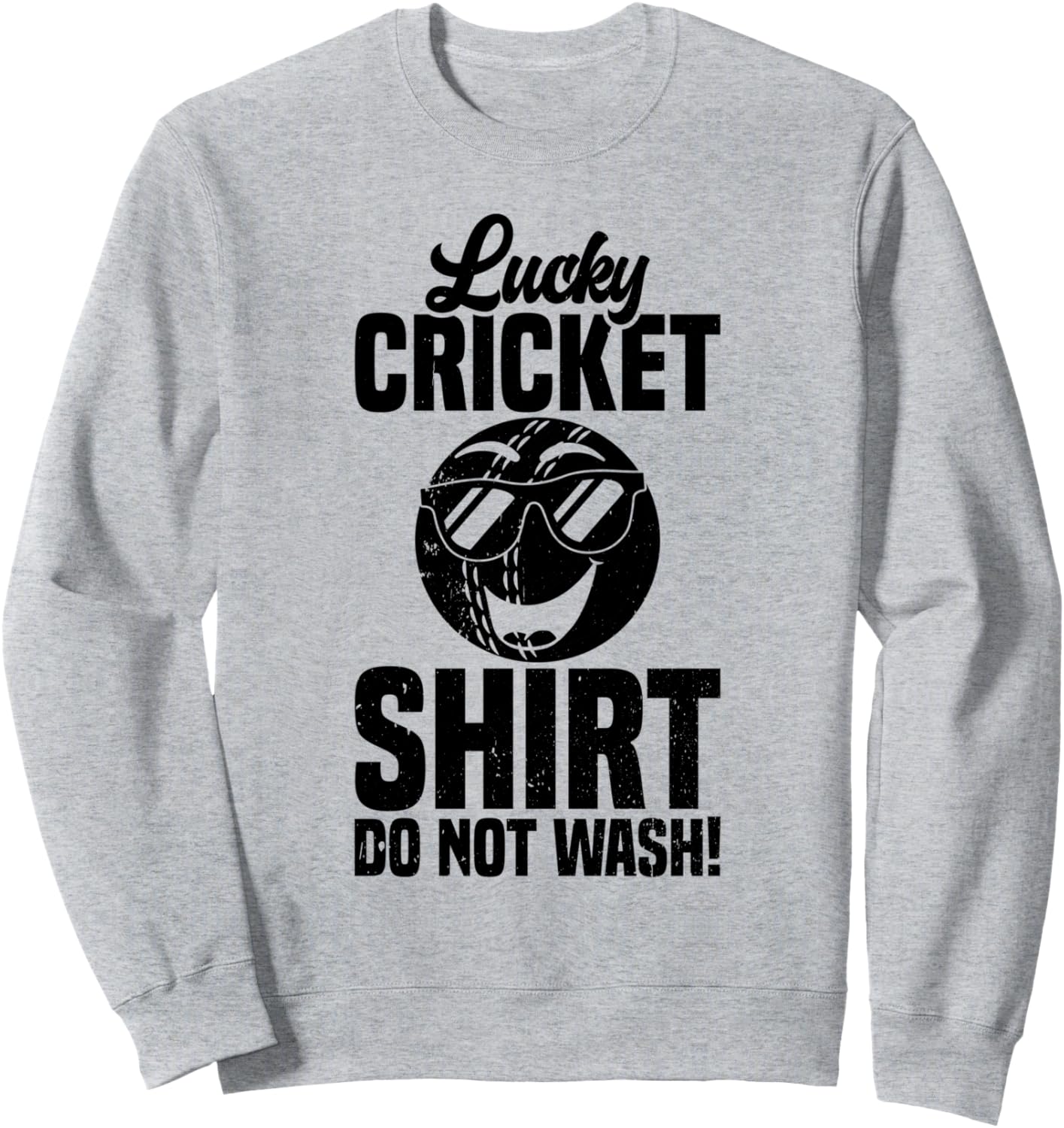 

Толстовка Lucky Cricket. Не стирать. Забавная толстовка с изображением крикета Funny Cricket Player, серый