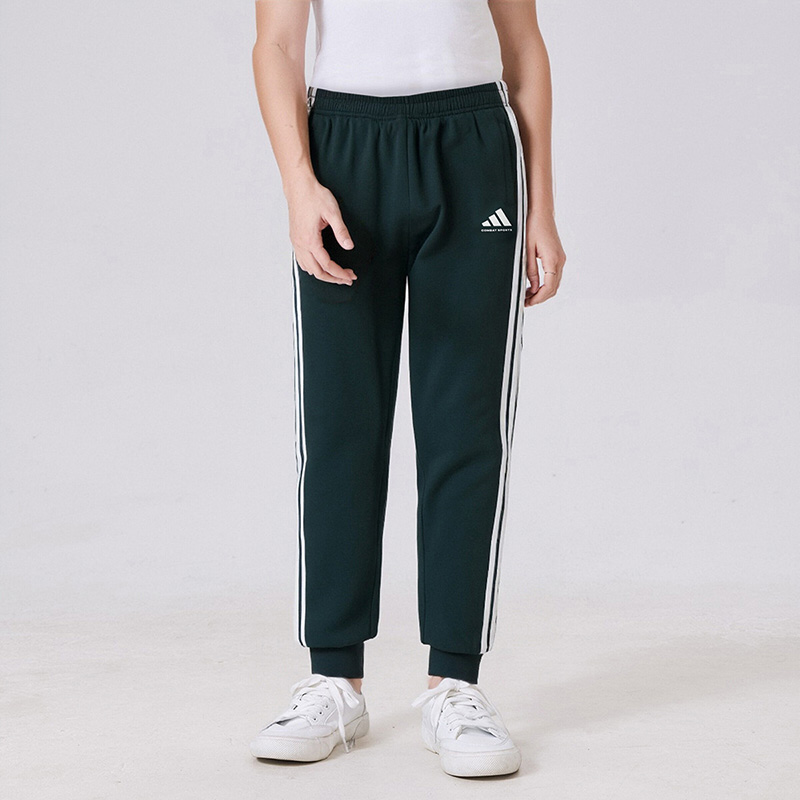 Вязаные спортивные штаны унисекс Adidas, темно-зеленый — фото 3