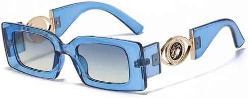 

Солнцезащитные очки прямоугольной формы 2027 года для мужчин и женщин, квадратные солнцезащитные очки для путешествий, винтажные, ретро, ​​UV400 MTZJH, Blue