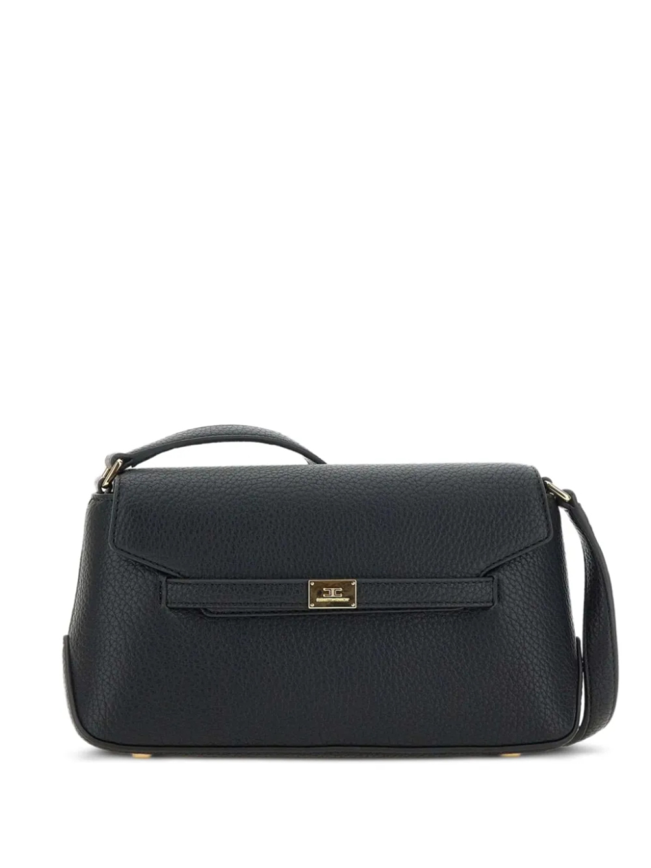 

Сумка через плечо из зернистой кожи Elisabetta Franchi, черный