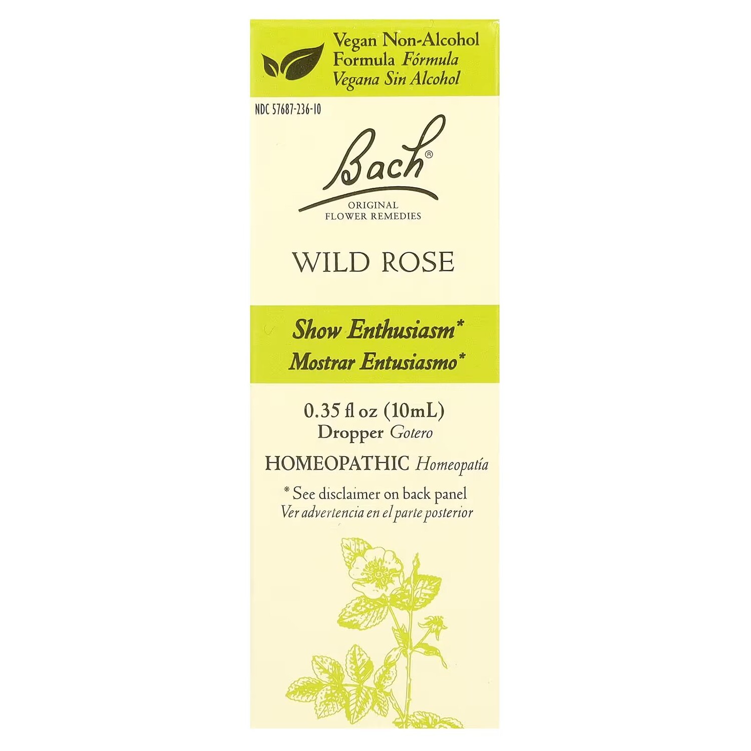

Original Flower Remedies, дикая роза, 10 мл (0,35 жидк. унции) Bach