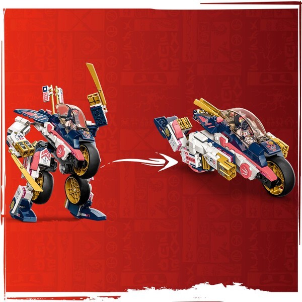 Конструктор пластиковый Lego Ninjago Робот трансформер мотогонщик, 384 детали — фото 2