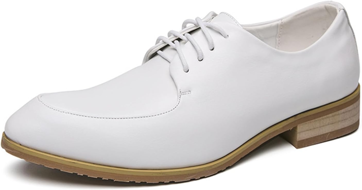 

Классические оксфорды ADMLZQQ мужские деловые туфли на шнуровке из кожи полного зерна для мужчин, белый