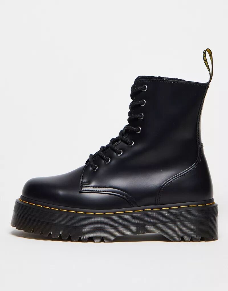 Доктор Ботинки Martens Jadon на платформе из гладкой кожи с 8 люверсами Dr Martens