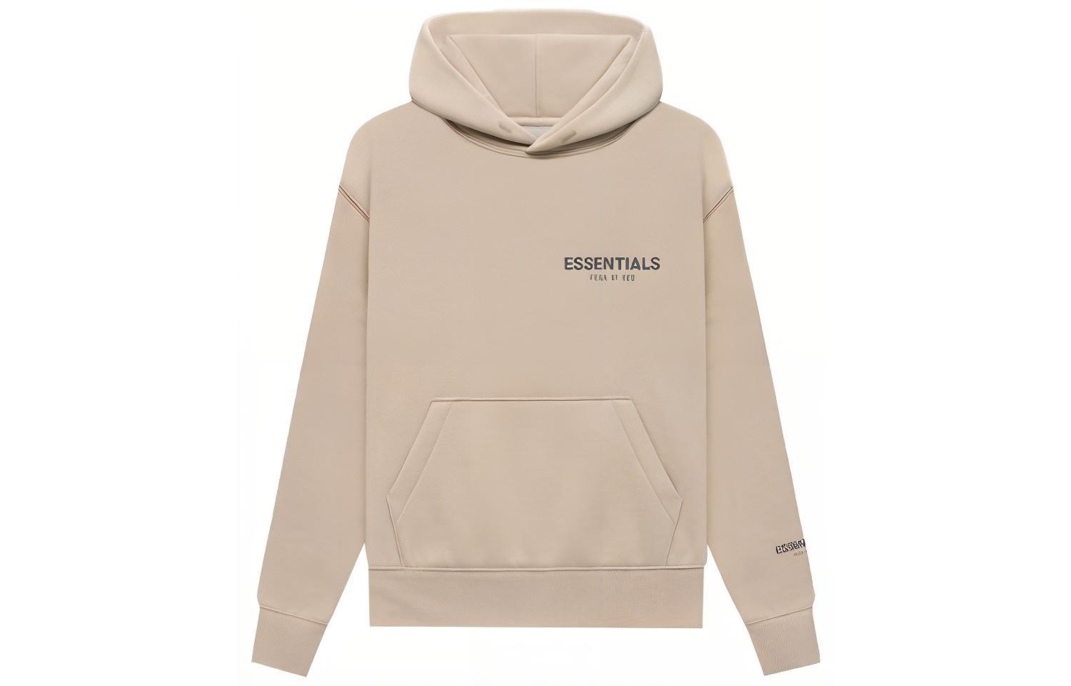 

Детская толстовка с капюшоном и шнурком Tan Kids' Fear Of God Essentials, Tan