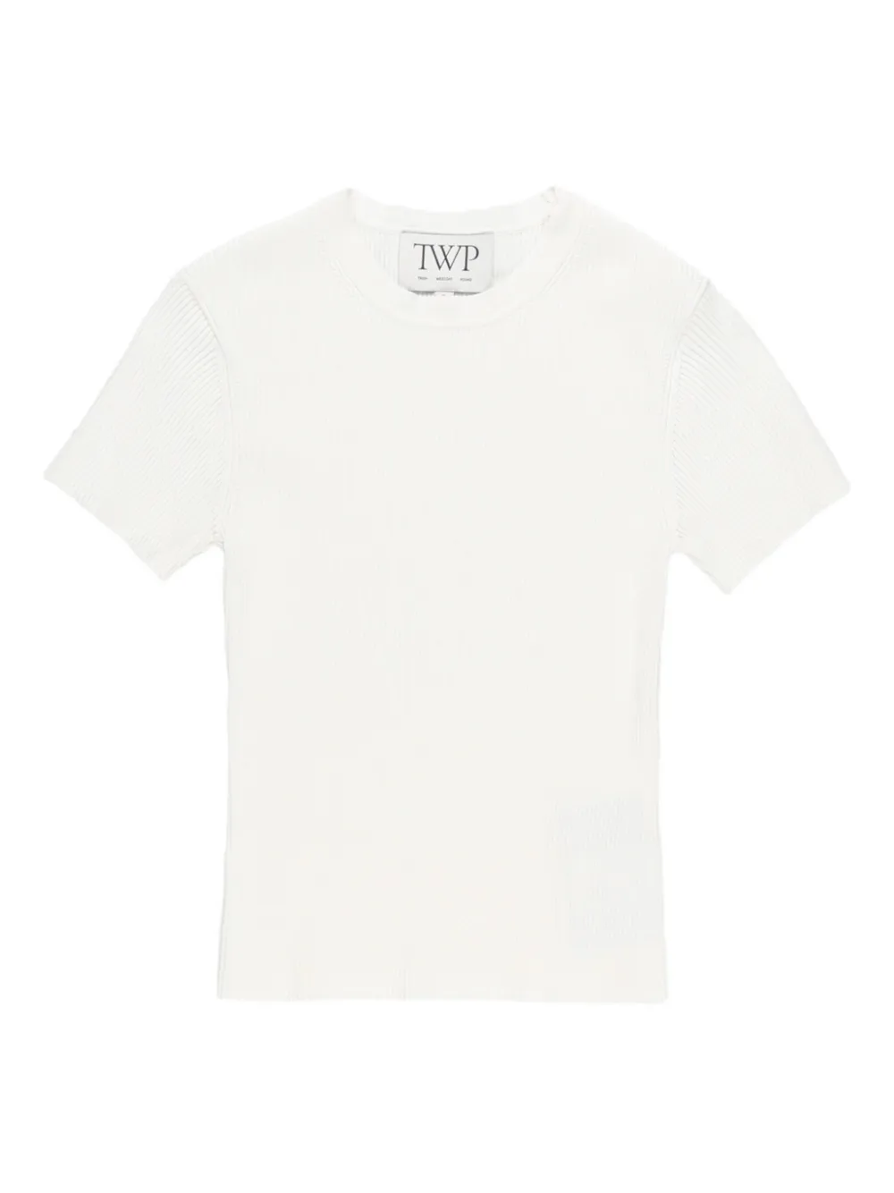 

Топ в рубчик с короткими рукавами TWP, белый