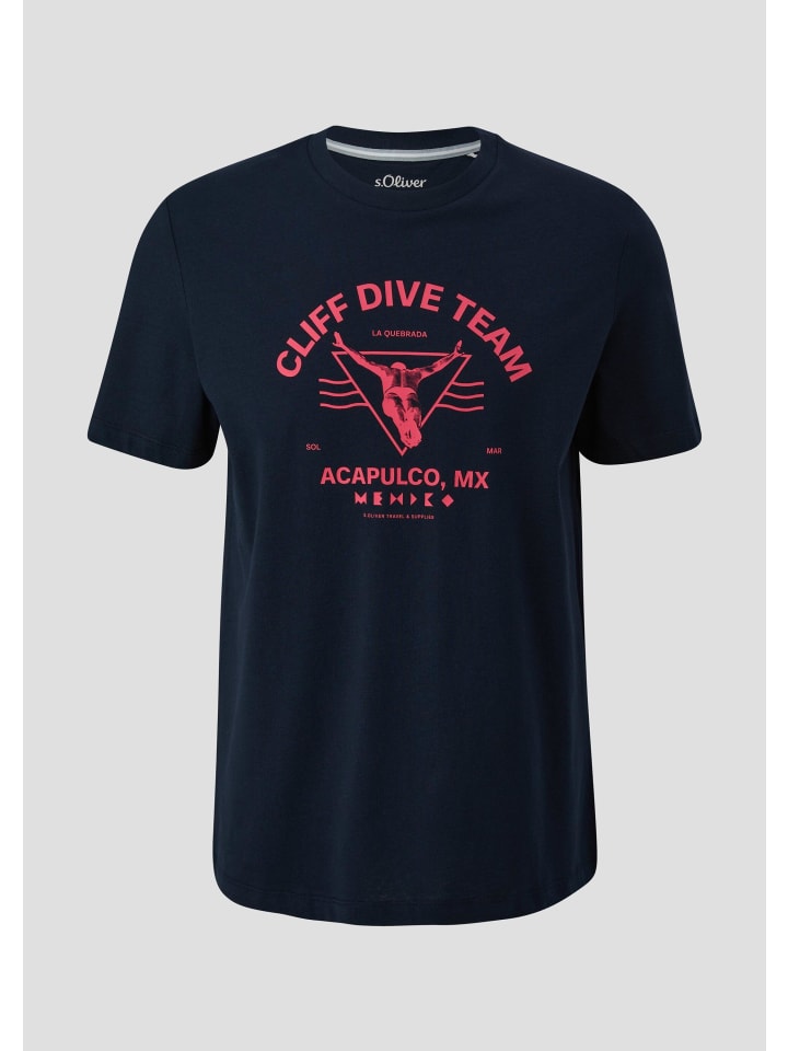 

s.Oliver Футболка цвета 59D1_navy, Синий, s.Oliver Футболка цвета 59D1_navy