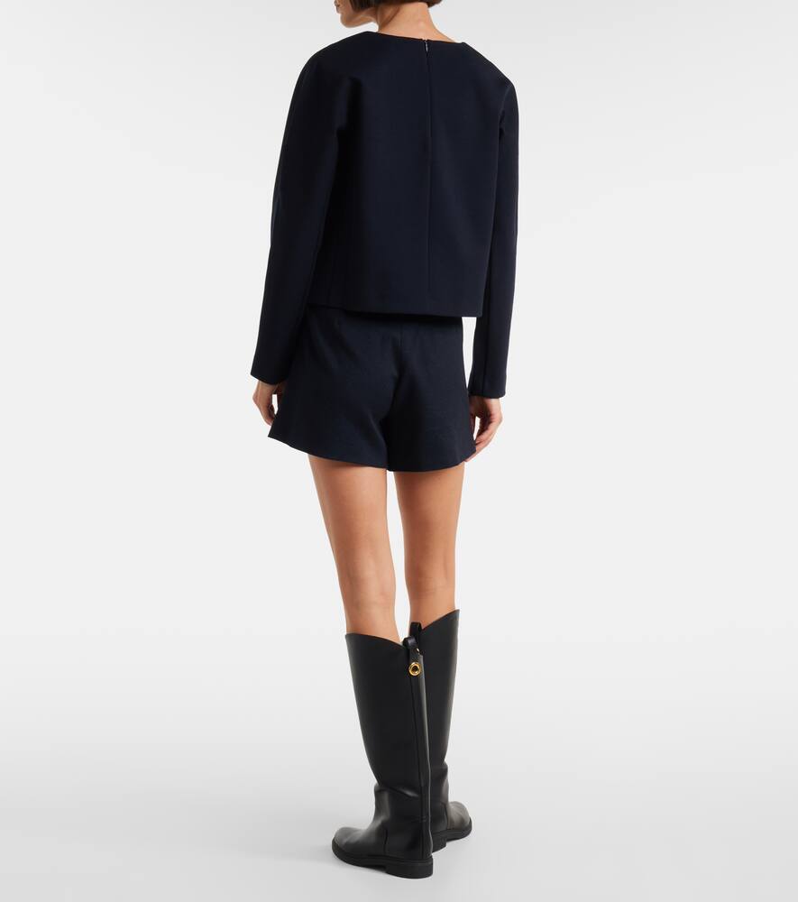 Топ из смесовой шерсти и хлопка Girello Max Mara, Blue Navy — фото 3