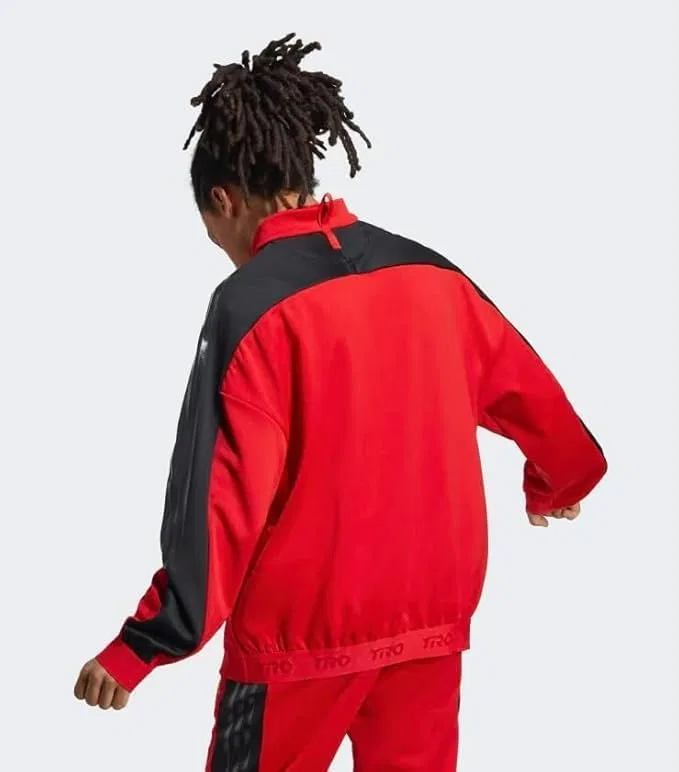 Мужская спортивная куртка ADIDAS TIRO ADVANCED, цвет «Алый» — фото 2