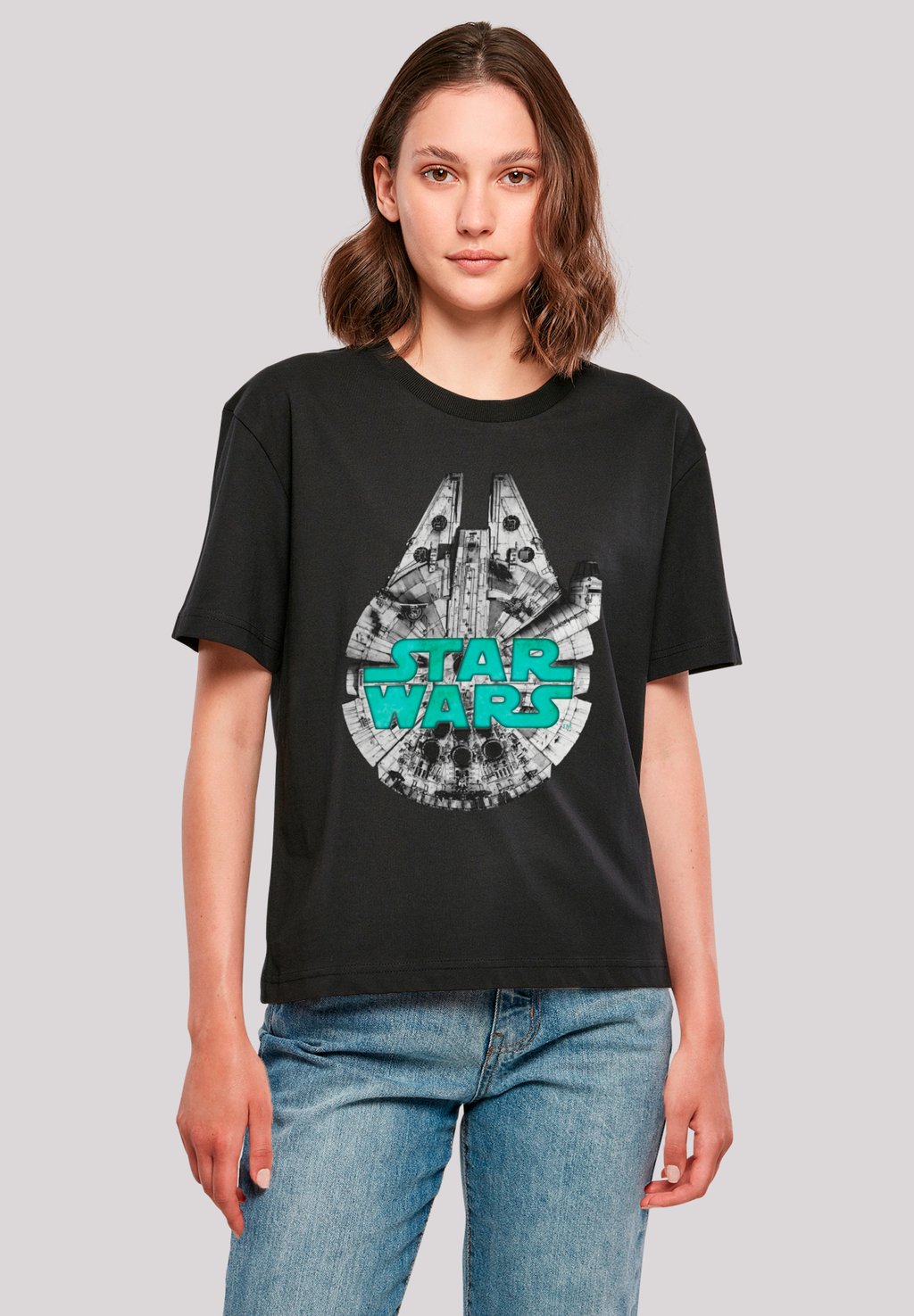 

Футболка с принтом STAR WARS MILLENNIUM FALKE F4NT4STIC, черный