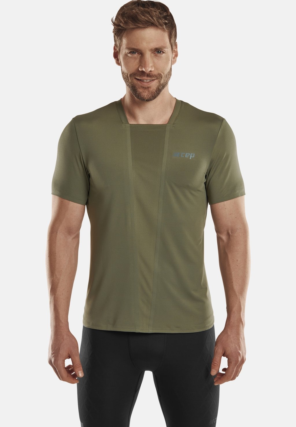 

Футболка базовая RUN SHORT SLEEVE CEP, цвет olive