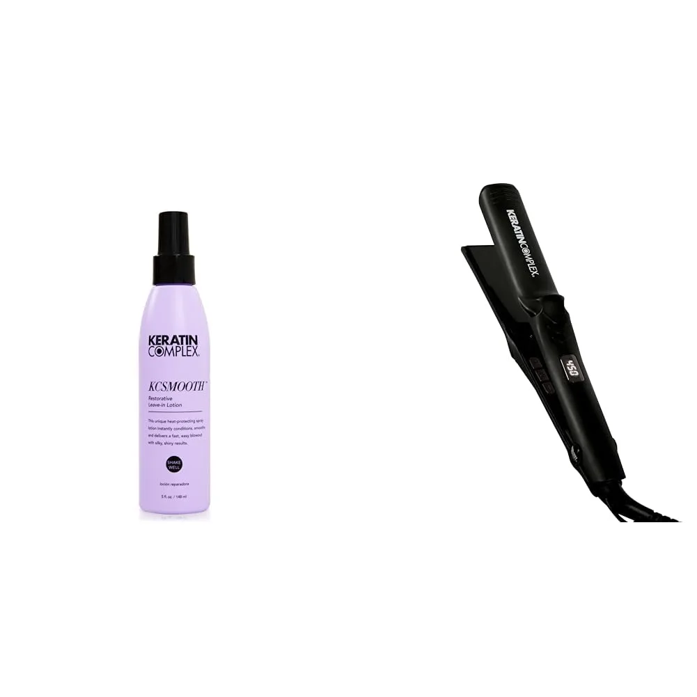 Keratin Complex - KC Iron & KCSMOOTH Восстанавливающий несмываемый лосьон для укладки феном, 140 мл