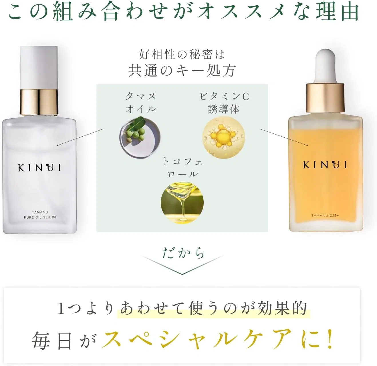 Набор для ухода за кожей Kinui Tamanu Pure Oil Serum 30 мл и C25 Rich Serum 28 мл — фото 4