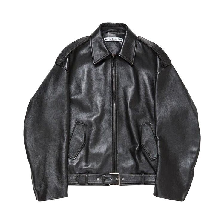 

Куртка Acne Studios Oversize Leather Jacket, Black