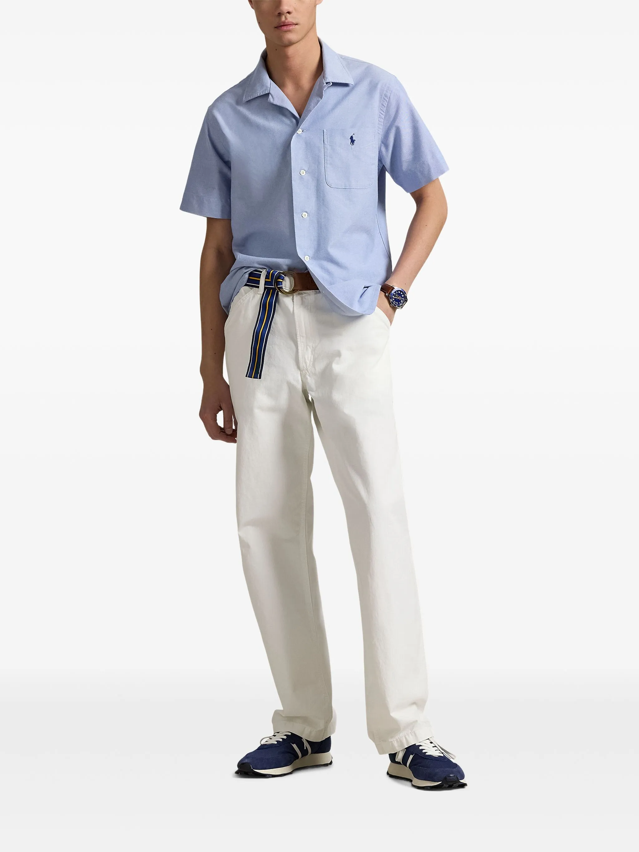 Рубашка Camp Polo Ralph Lauren, синий — фото 2