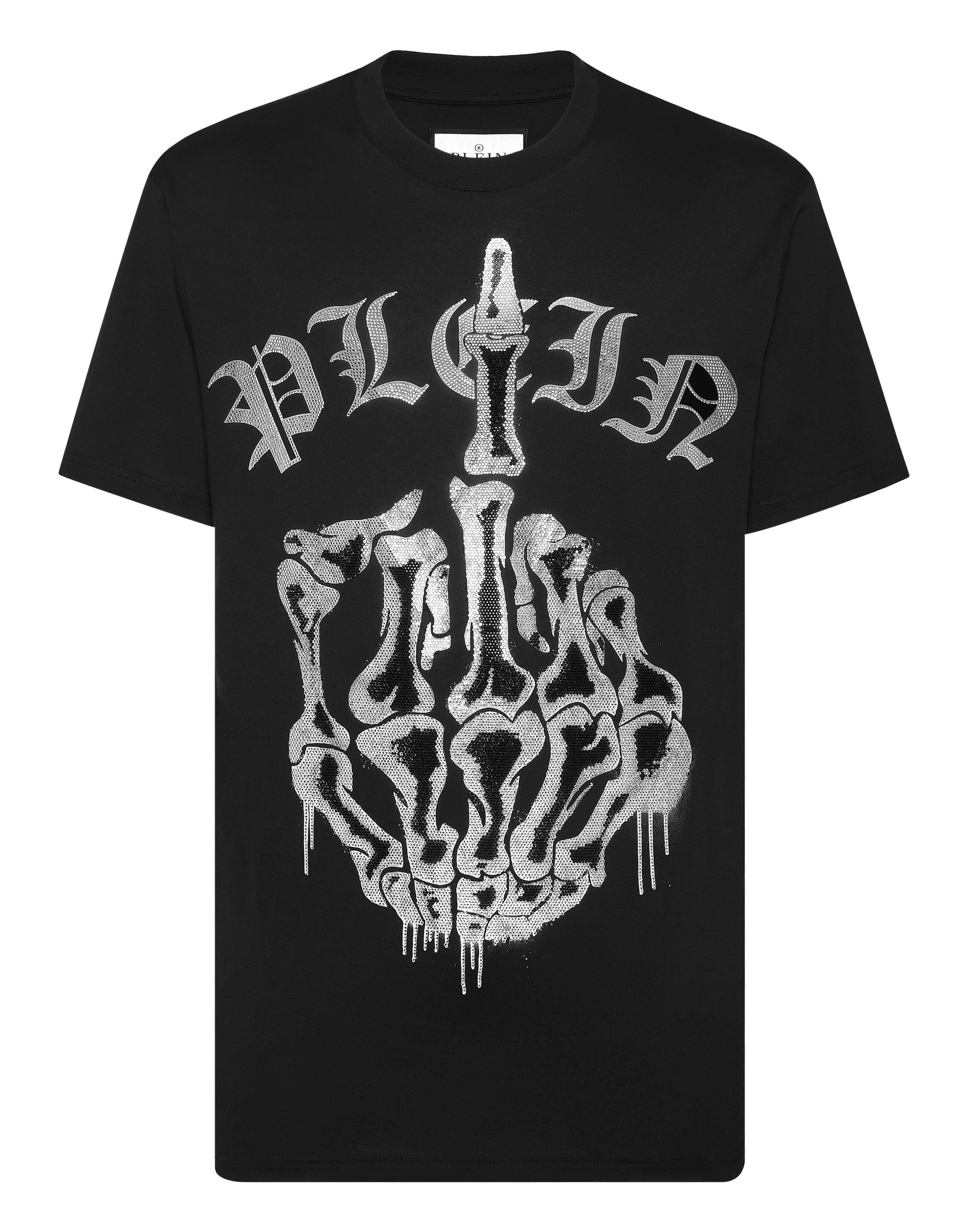 

Футболка с круглым вырезом SS Stones Iconic Plein PHILIPP PLEIN, черный
