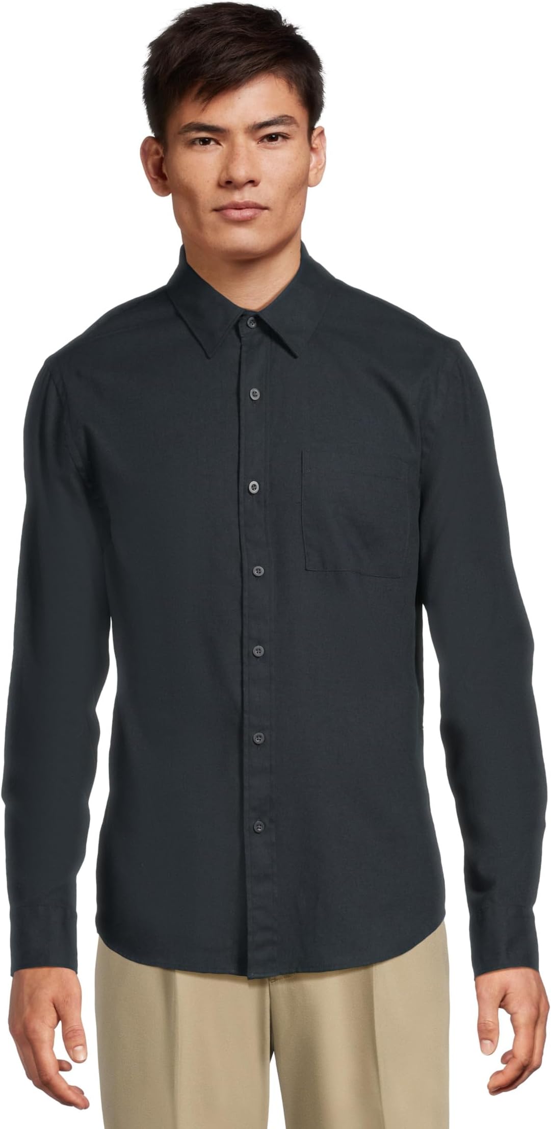

Футболка Vince Cotton Wool Twill Long Sleeve, цвет Coastal