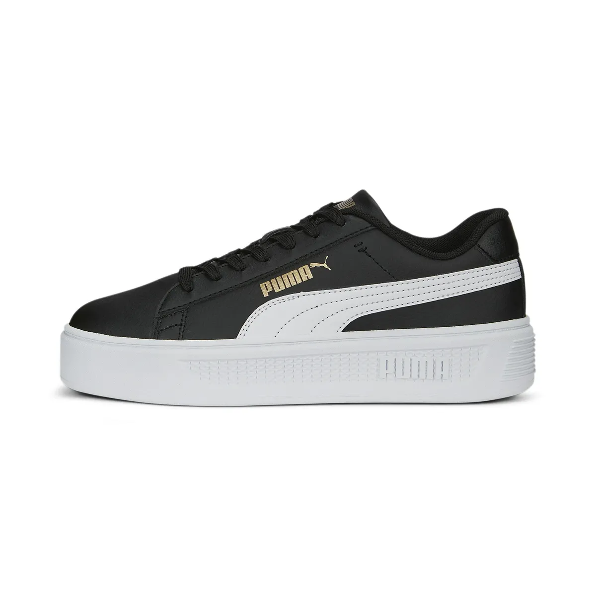 Кроссовки PUMA "Женские кроссовки Smash Platform v3", цвет Black White Gold — фото 3