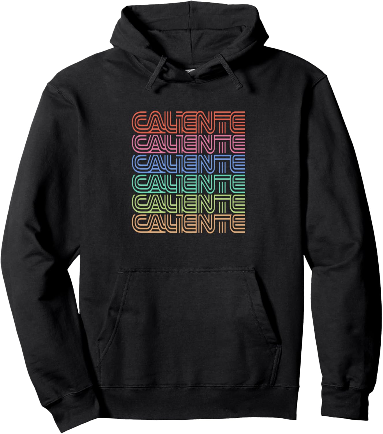 

Толстовка Caliente Many Lines Rainbow Text Trendy Apparel, черный