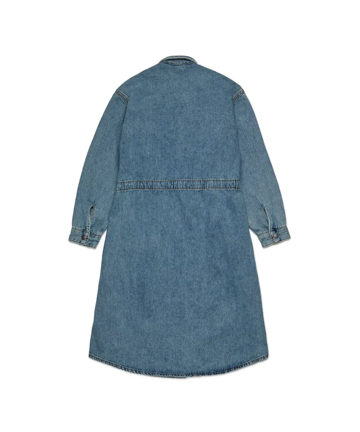 Детское джинсовое платье-рубашка Diesel DREAMY, индиго — фото 2