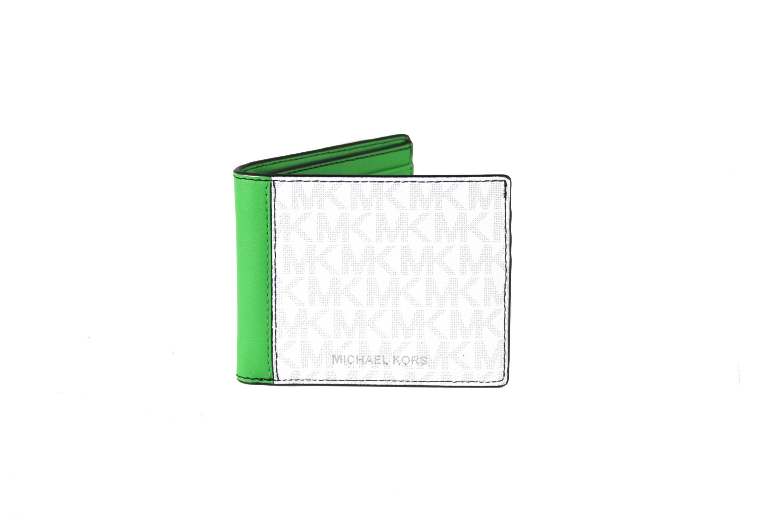 

Кошелек-купюрница Cooper Slim Mini MK Logo из ПВХ (ярко-белый/ладонь) Michael Kors
