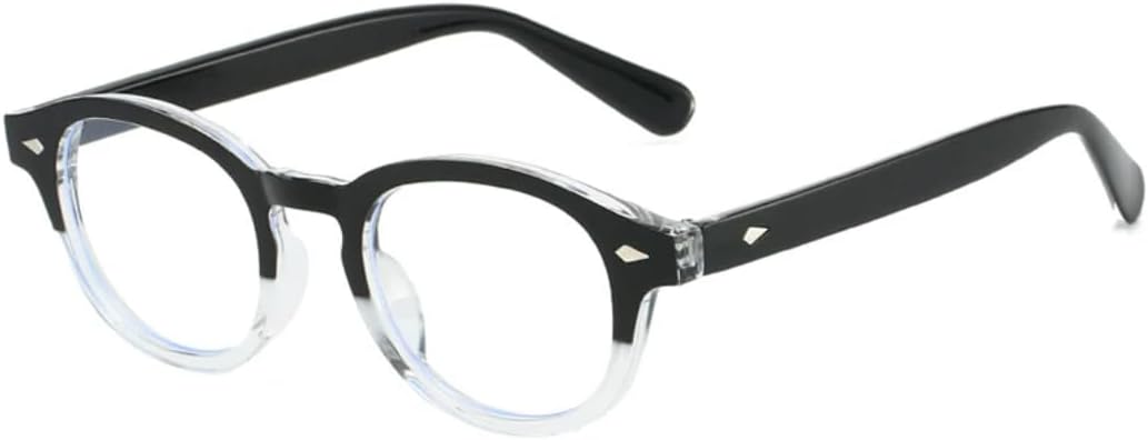 

Мужские солнцезащитные очки в стиле ретро с овальными заклепками, защита от УФ-излучения UV400, модный панк, прозрачный градиент. Женские солнцезащитные очки HHZZYVY, Black Transparent