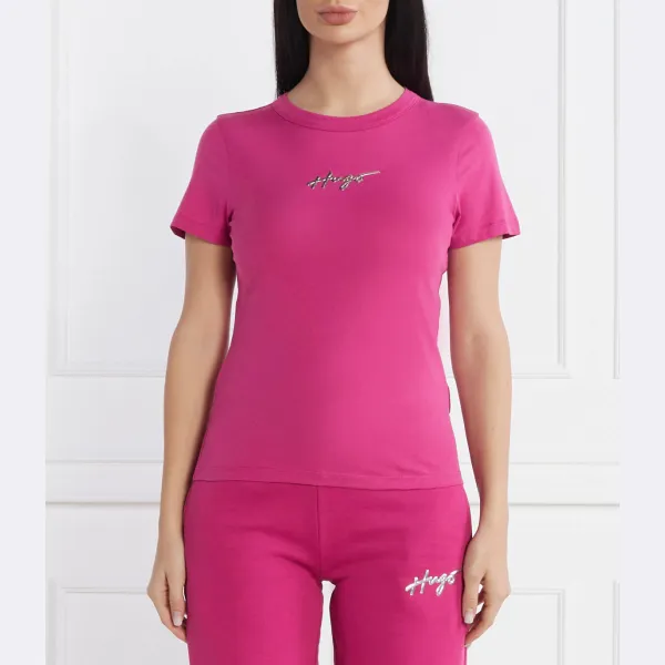 

Футболка Classic tee_4 стандартного кроя Hugo, розовый
