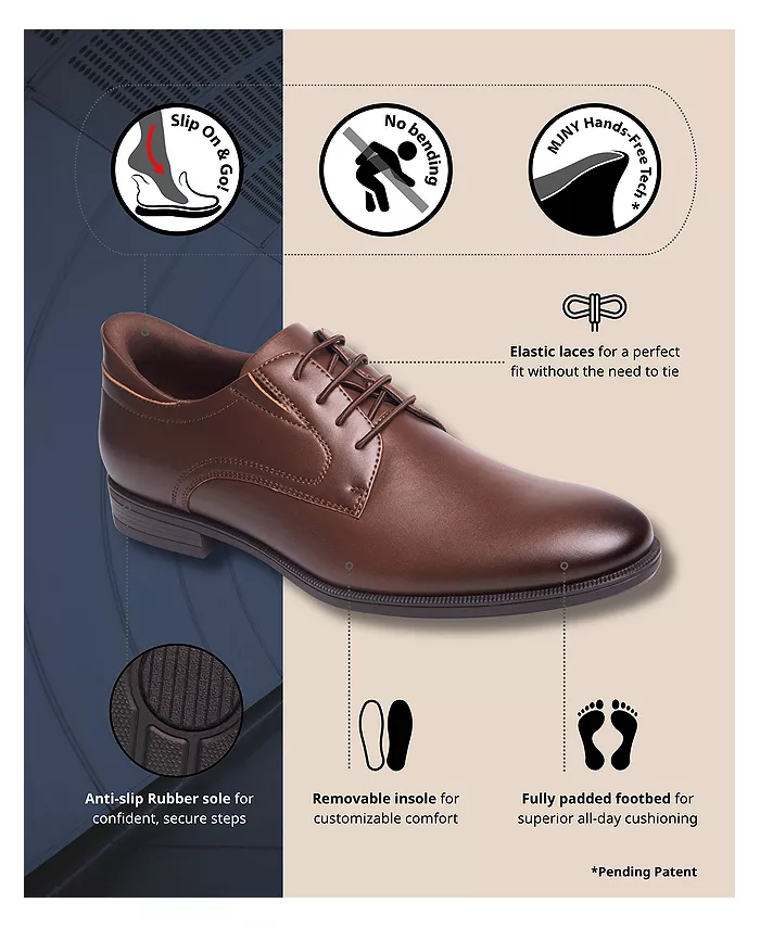 State Street технология Hands-Free Slip On классические оксфорды с закрытым мысом Marc Joseph New York, коричневый — фото 3