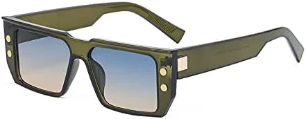 

Модные солнцезащитные очки для женщин 2027 года, квадратная оправа, винтажный стиль, элегантные очки для активного отдыха с защитой от УФ-излучения UV400 MTZJH, C7