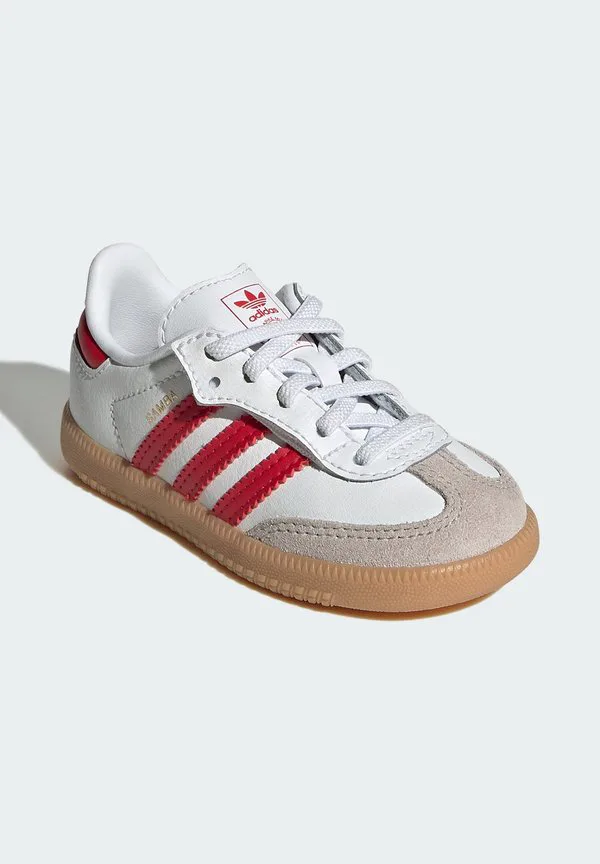 Кроссовки samba унисекс Adidas Originals, Cloud White/Better Scarlet Gum — фото 2